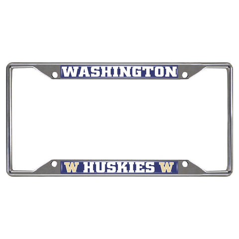 Washington Huskies NCAA Chrome License Plate Frame