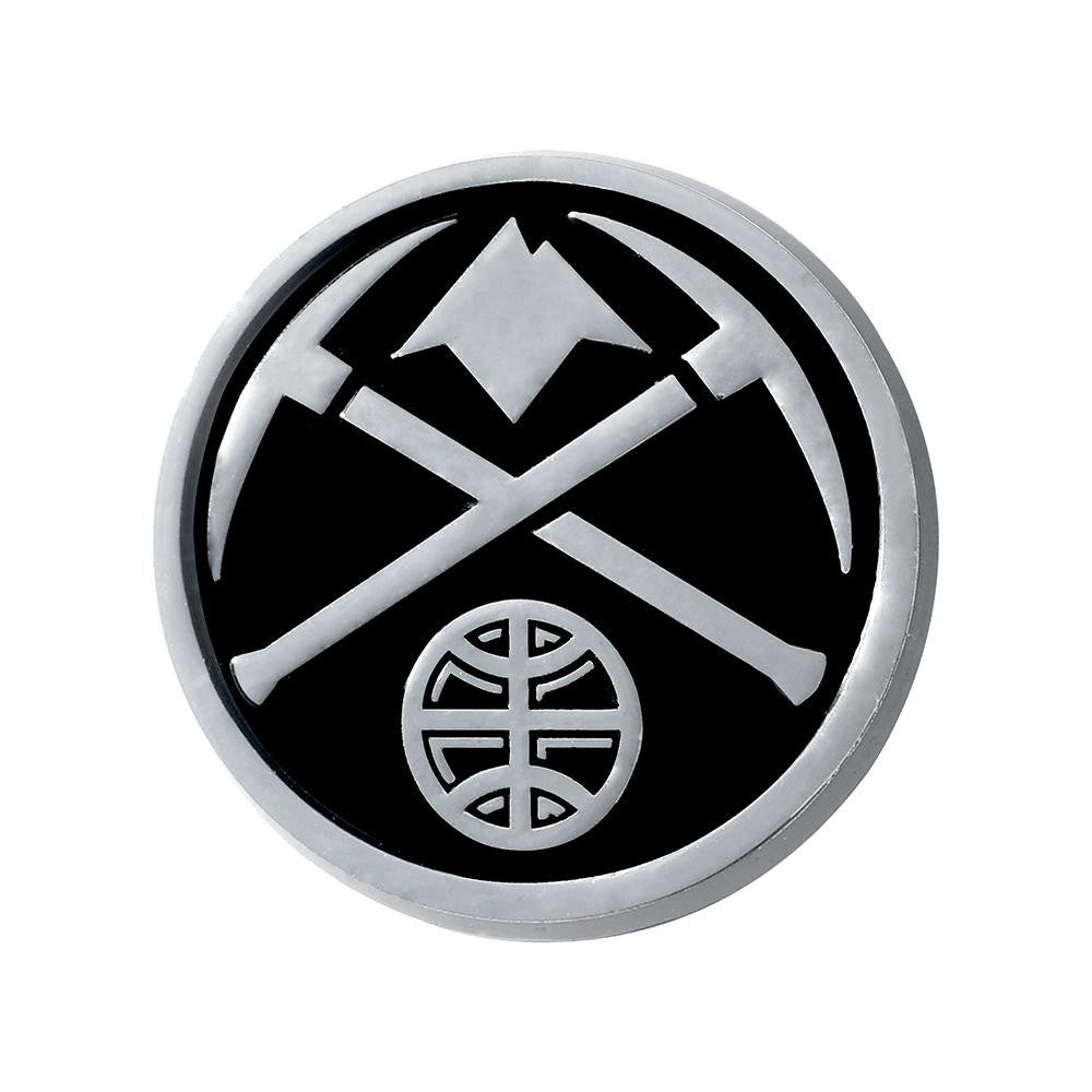 Denver Nuggets NBA Chrome Car Emblem (2.3in x 3.7in)