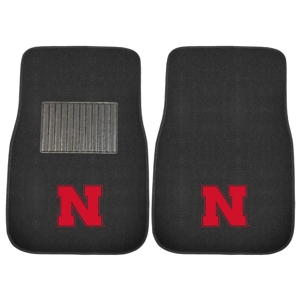 Nebraska Cornhuskers NCAA 2-pc Embroidered Car Mat Set