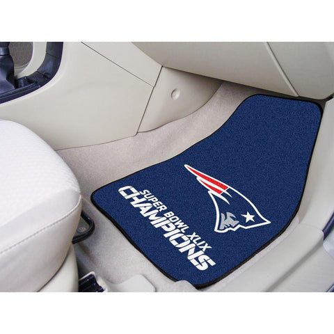 New England Patriots Super Bowl XLIX Champions 2-piece Carpeted Cat Mats 18x27