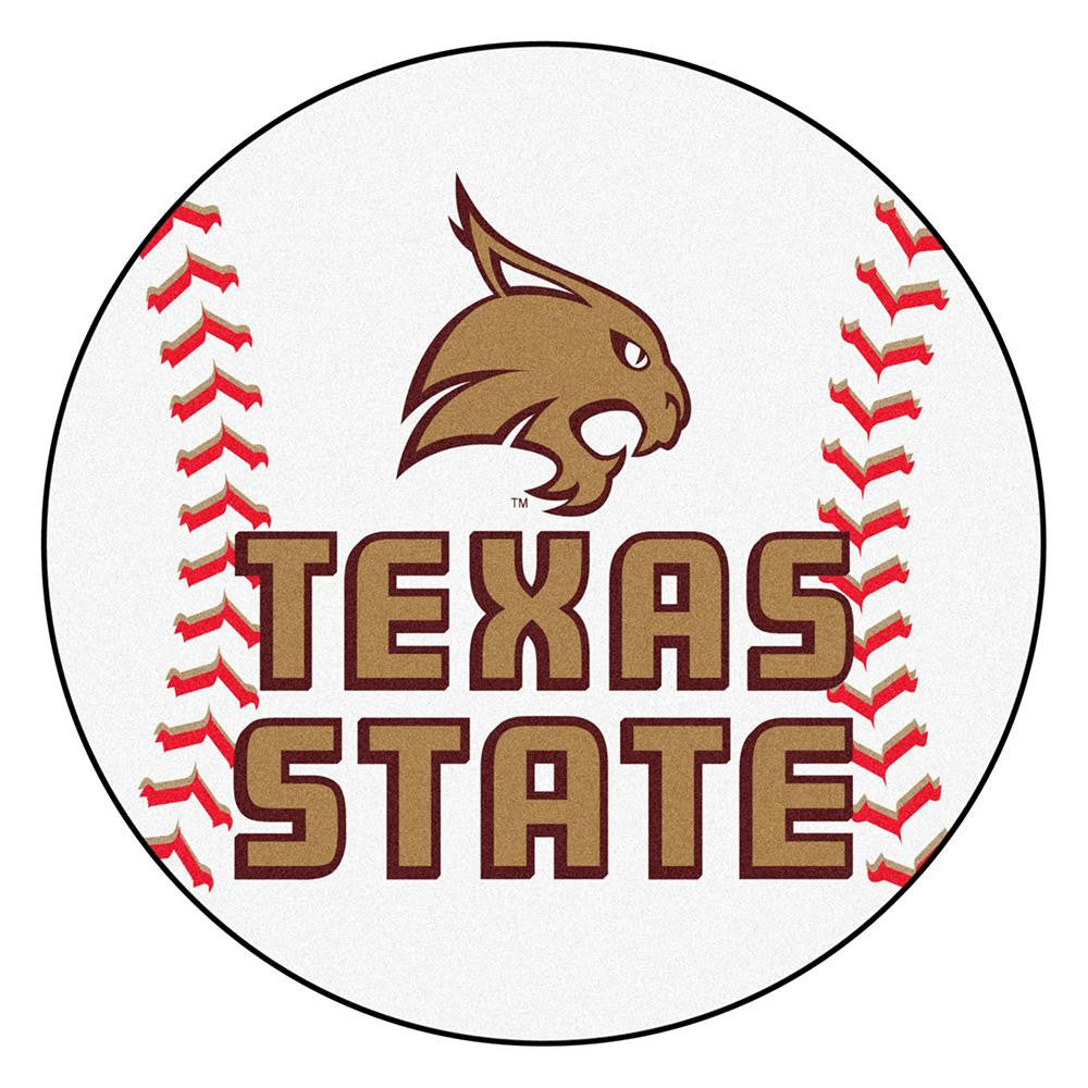 Texas State Bobcats NCAA Baseball Round Floor Mat (29)