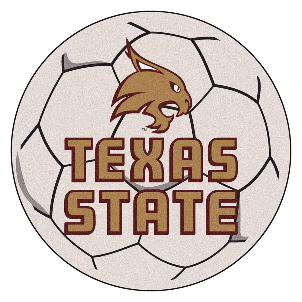 Texas State Bobcats NCAA Soccer Ball Round Floor Mat (29)