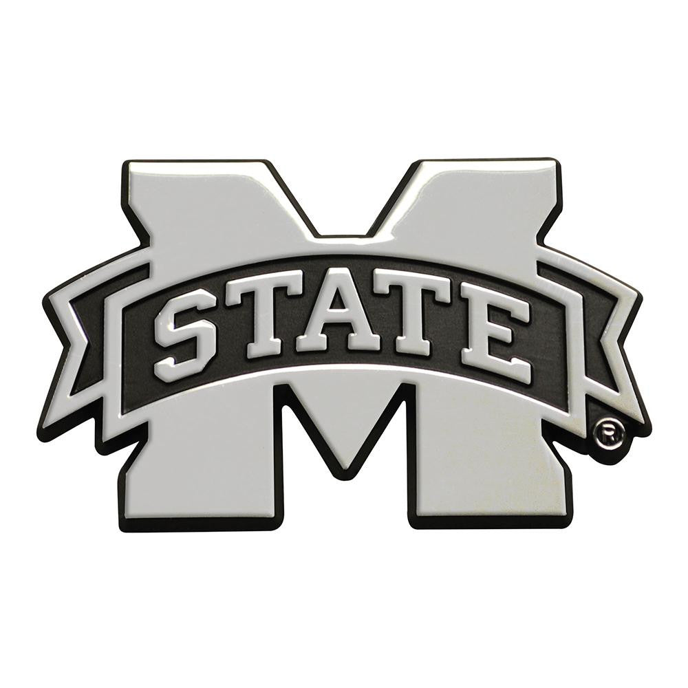 Mississippi State Bulldogs NCAA Chrome Car Emblem (2.3in x 3.7in)