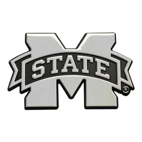 Mississippi State Bulldogs NCAA Chrome Car Emblem (2.3in x 3.7in)