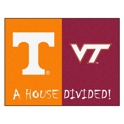 Tennessee - Virginia Tech NCAA House Divided NFL All-Star Floor Mat (34x45)