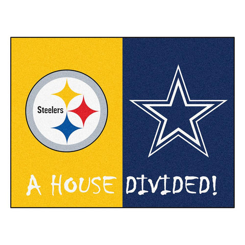 Pittsburgh Steelers-Dallas Cowboys NFL House Divided All-Star Floor Mat (34x45)