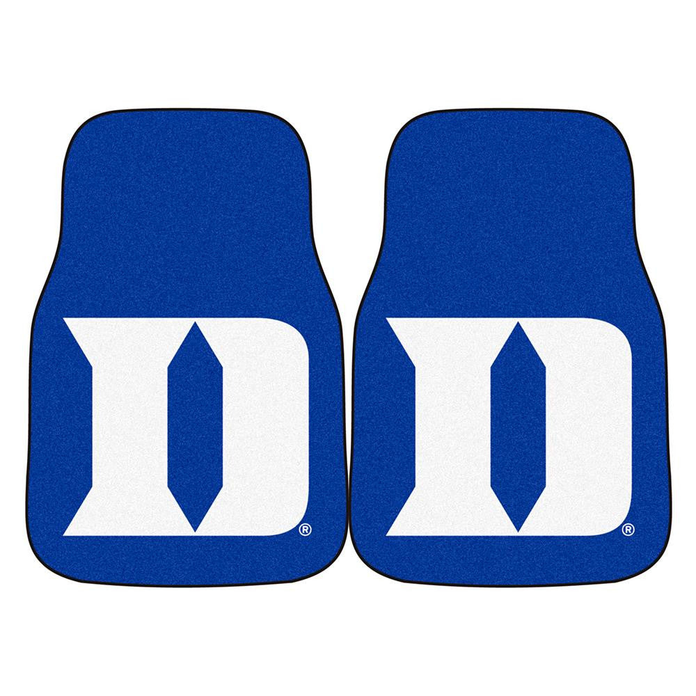 Duke Blue Devils NCAA 2-Piece Printed Carpet Car Mats (18x27)