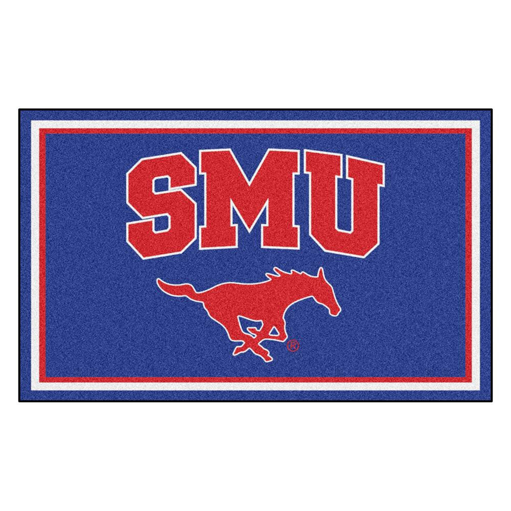 Southern Methodist Mustangs NCAA 4x6 Rug (46x72)