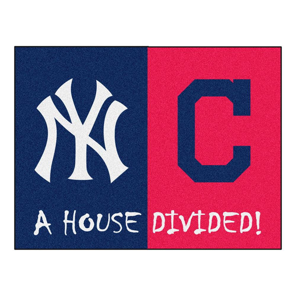 New York Yankees-Cleveland Indians MLB House Divided All-Star Floor Mat (34x45)