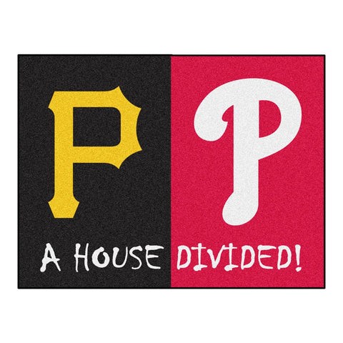 Pittsburgh Pirates-Philadelphia Phillies MLB House Divided All-Star Floor Mat (34x45)