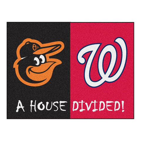 Baltimore Orioles-Washington Nationals MLB House Divided All-Star Floor Mat (34x45)