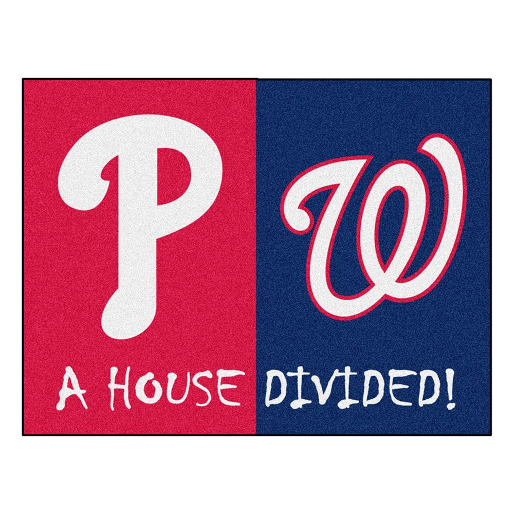 Philadelphia Phillies-Washington Nationals MLB House Divided All-Star Floor Mat (34x45)