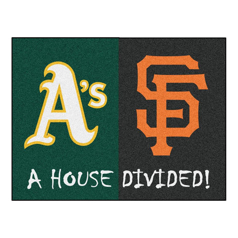 Oakland Athletics-San Francisco Giants MLB House Divided All-Star Floor Mat (34x45)