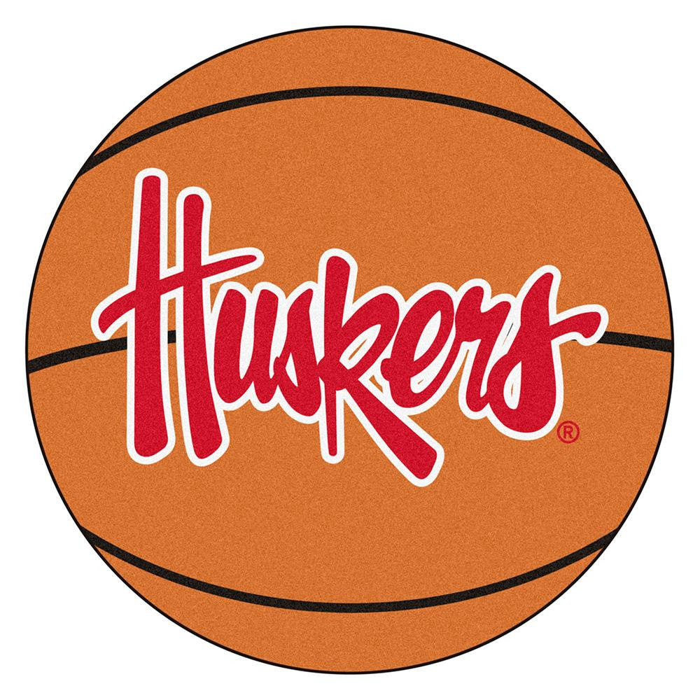 Nebraska Cornhuskers NCAA Basketball Round Floor Mat (29)