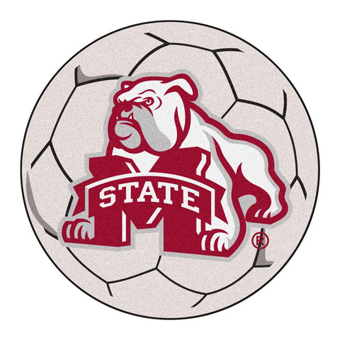 Mississippi State Bulldogs NCAA Soccer Ball Round Floor Mat (29)