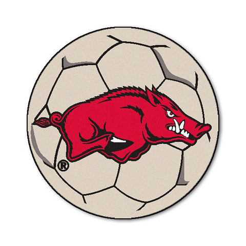 Arkansas Razorbacks NCAA Soccer Ball Round Floor Mat (29)