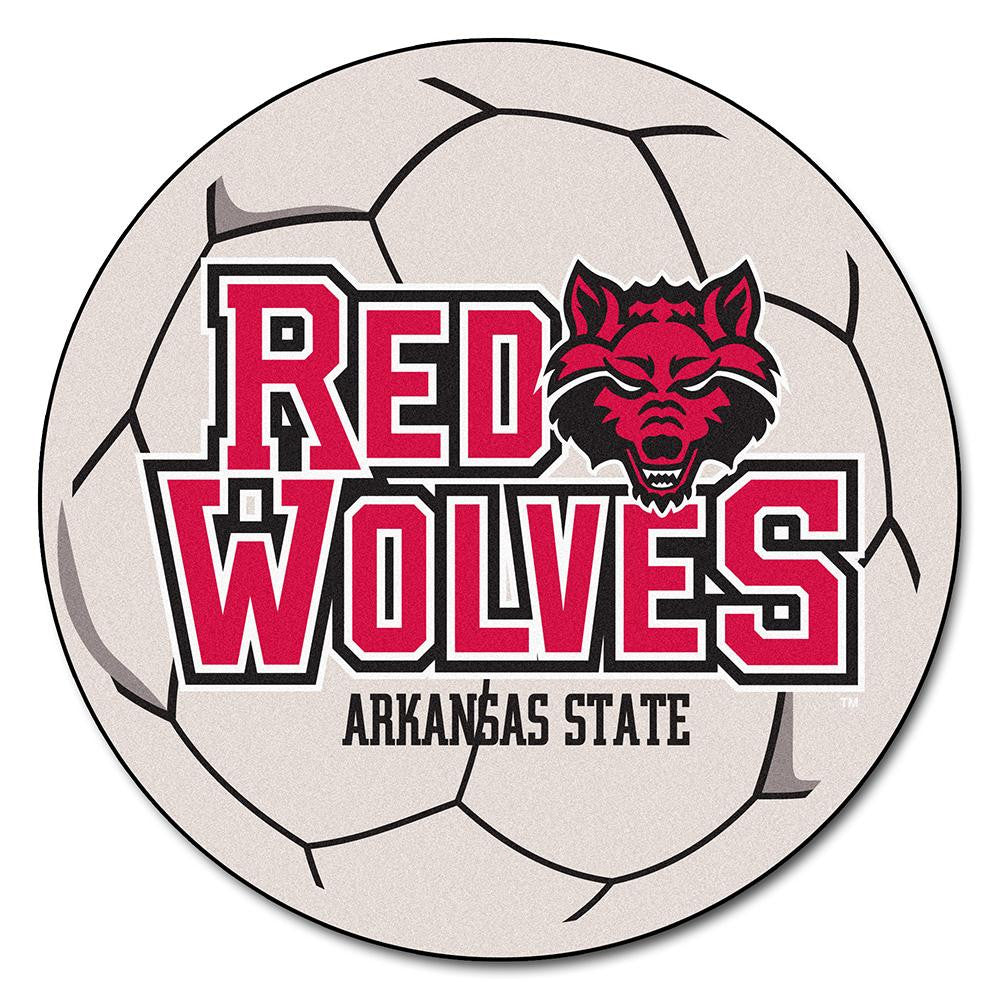Arkansas State Red Wolves NCAA Soccer Ball Round Floor Mat (29)