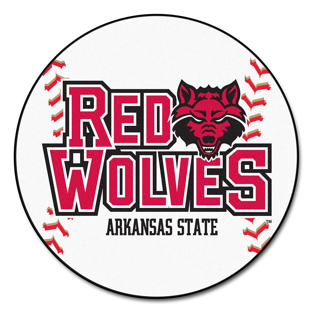 Arkansas State Red Wolves NCAA Baseball Round Floor Mat (29)