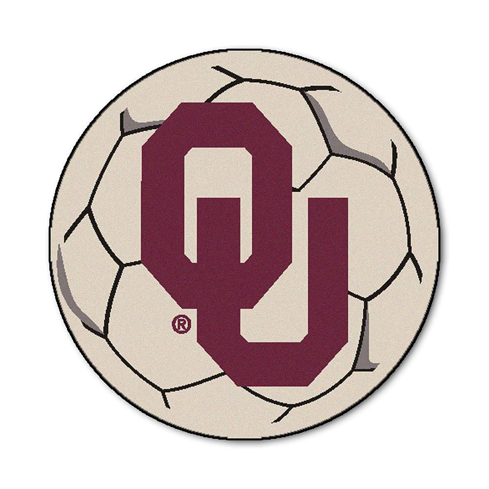 Oklahoma Sooners NCAA Soccer Ball Round Floor Mat (29)