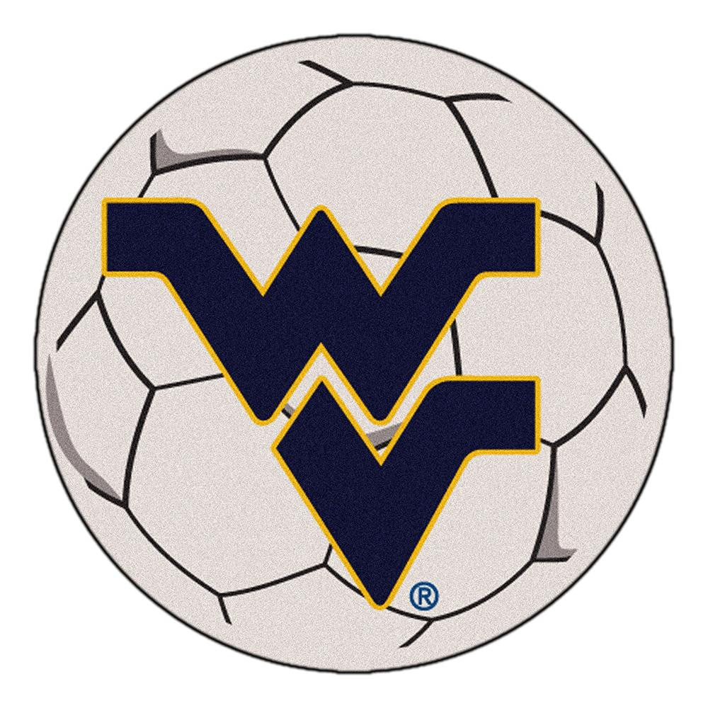 West Virginia Mountaineers NCAA Soccer Ball Round Floor Mat (29)