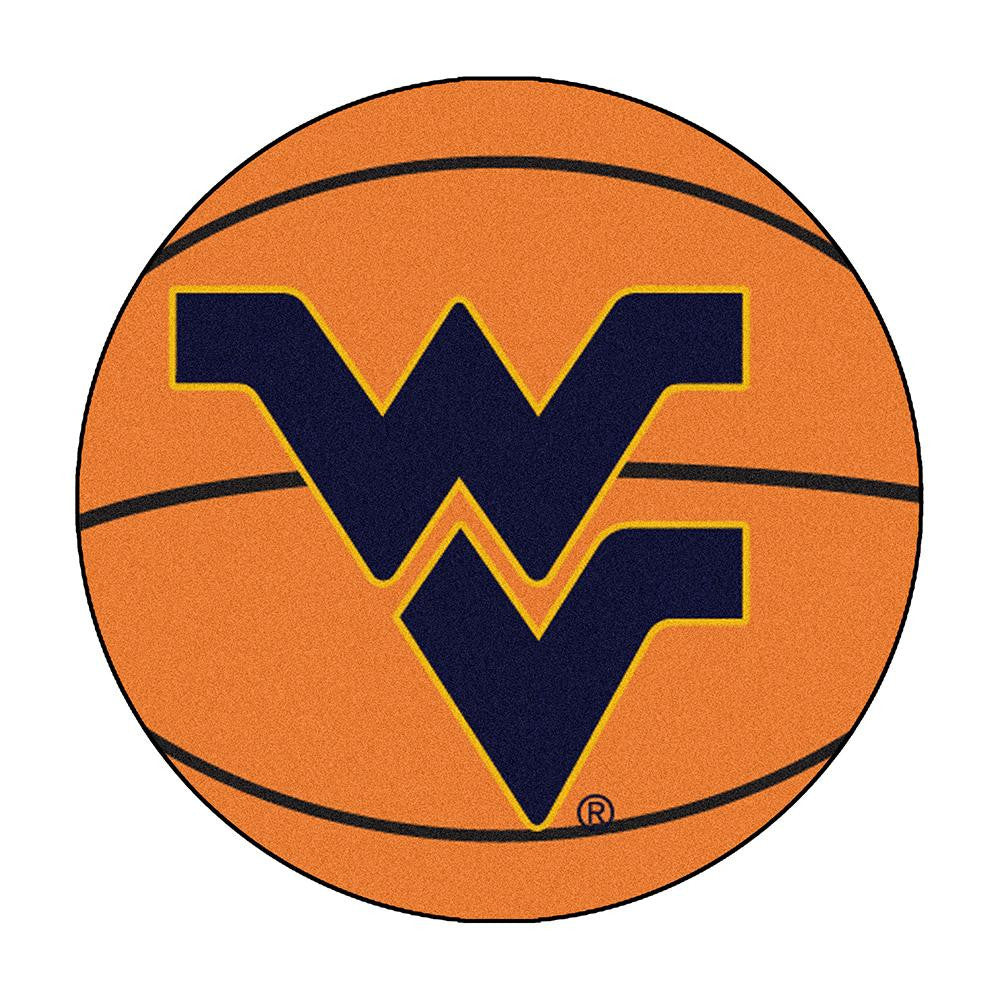 West Virginia Mountaineers NCAA Basketball Round Floor Mat (29)