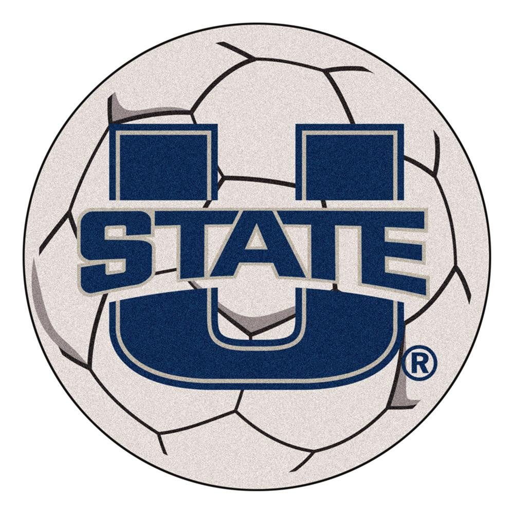 Utah State Aggies NCAA Soccer Ball Round Floor Mat (29)
