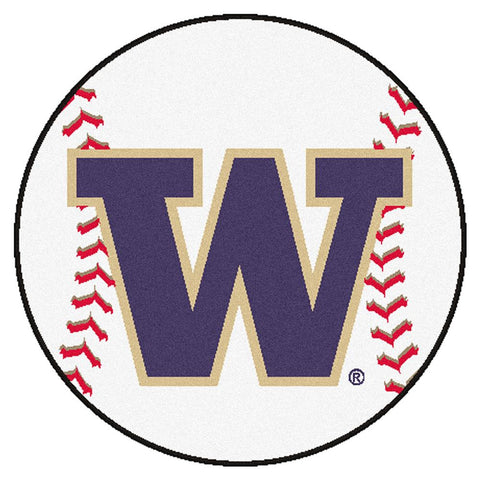 Washington Huskies NCAA Baseball Round Floor Mat (29)