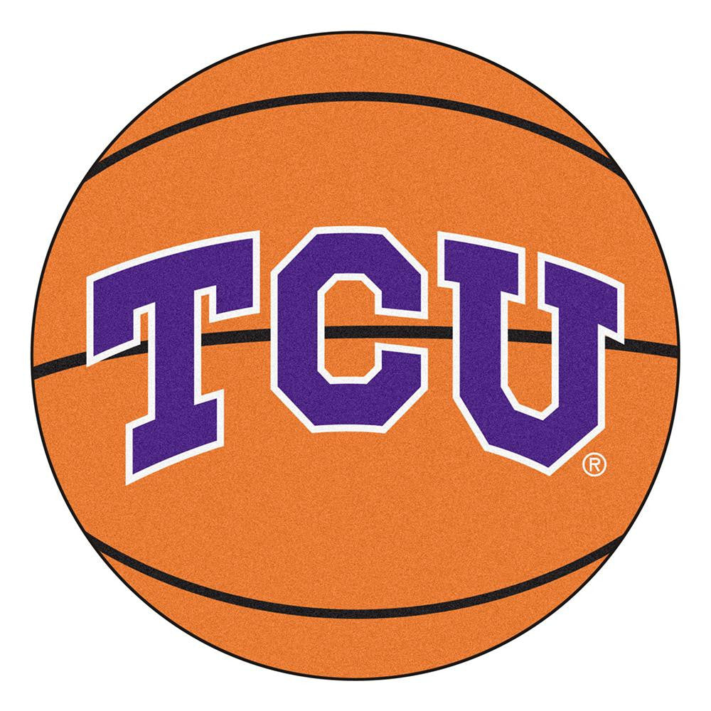 Texas Christian Horned Frogs NCAA Basketball Round Floor Mat (29)