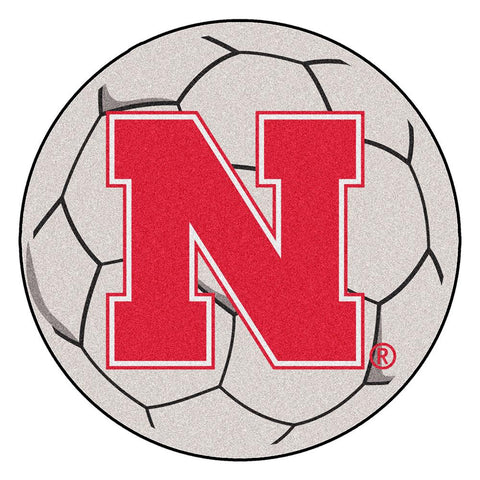 Nebraska Cornhuskers NCAA Soccer Ball Round Floor Mat (29)