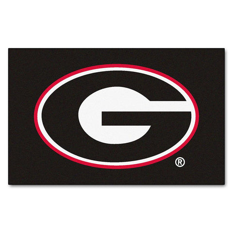 Georgia Bulldogs NCAA Ulti-Mat Floor Mat (5x8') G Logo on Black