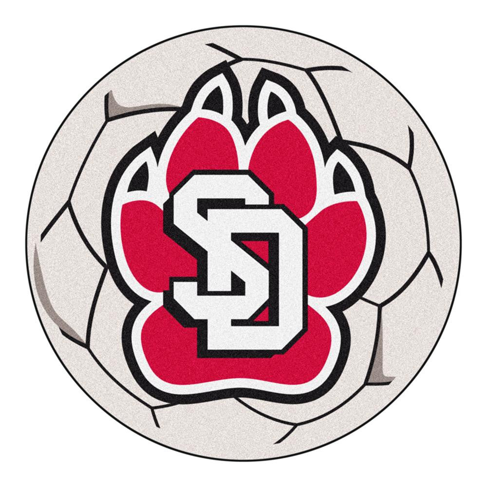 South Dakota Coyotes NCAA Soccer Ball Round Floor Mat (29)