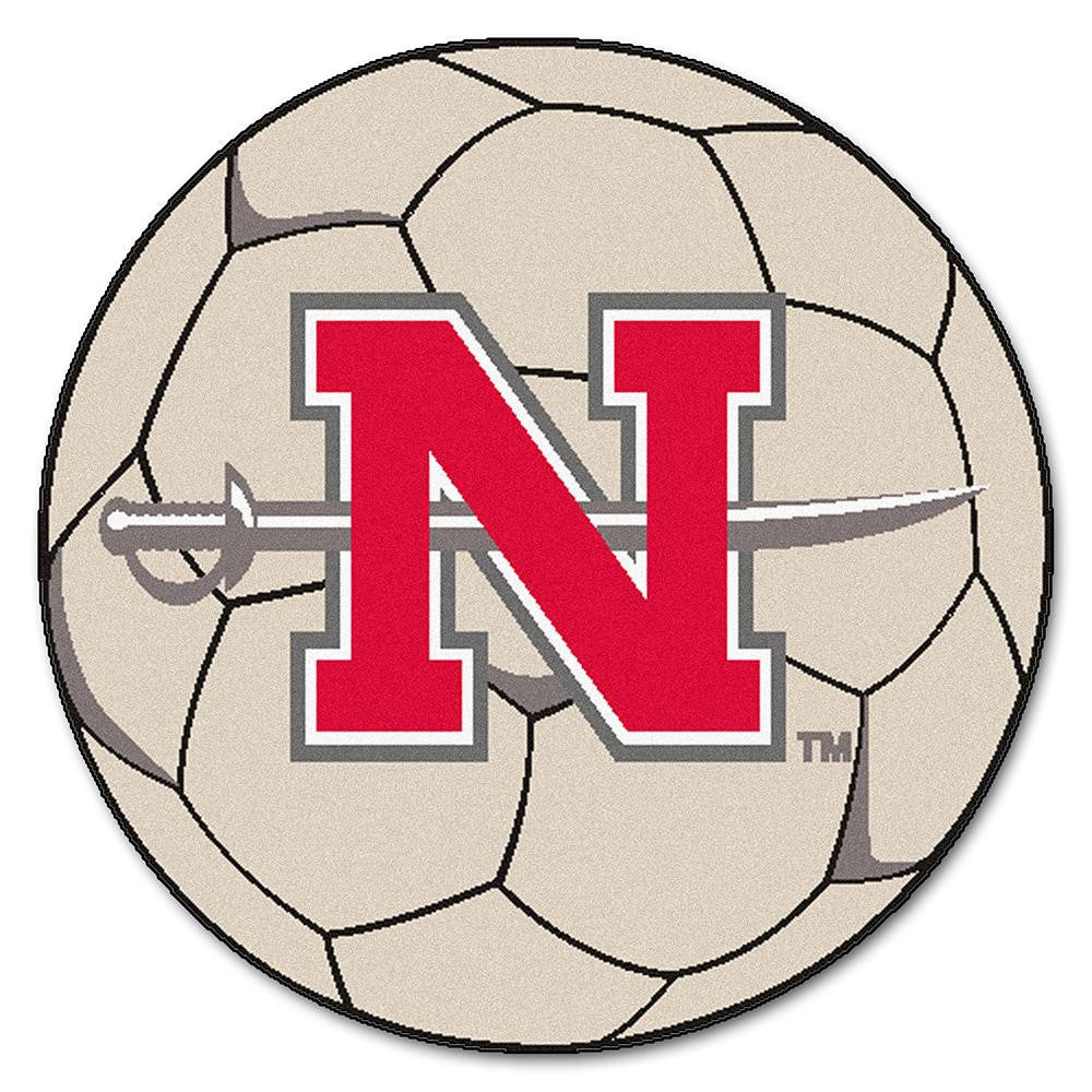 Nicholls State Colonels NCAA Soccer Ball Round Floor Mat (29)