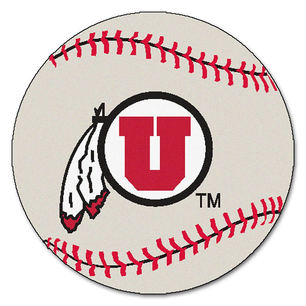Utah Runnin Utes NCAA Baseball Round Floor Mat (29)