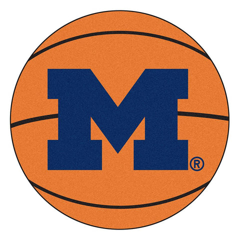 Michigan Wolverines NCAA Basketball Round Floor Mat (29)