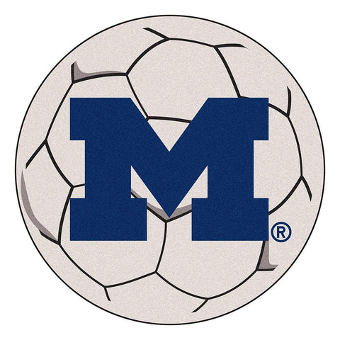 Michigan Wolverines NCAA Soccer Ball Round Floor Mat (29)