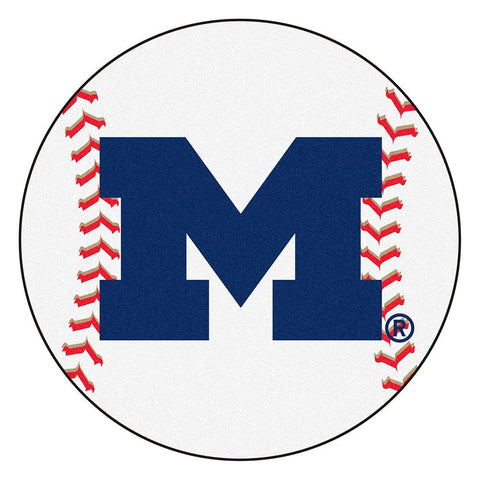 Michigan Wolverines NCAA Baseball Round Floor Mat (29)