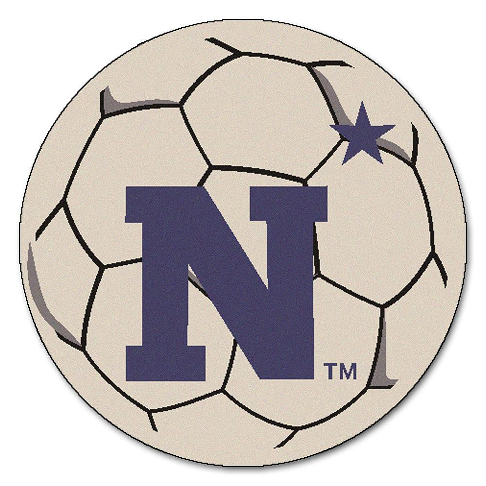 Navy Midshipmen NCAA Soccer Ball Round Floor Mat (29)