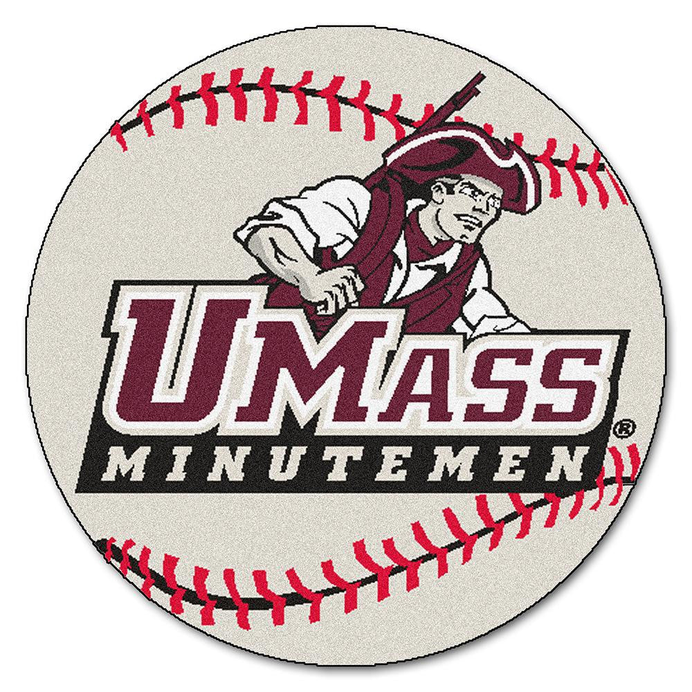 Massachusetts Minutemen NCAA Baseball Round Floor Mat (29)