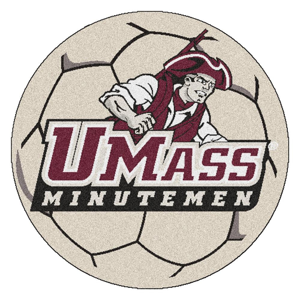Massachusetts Minutemen NCAA Soccer Ball Round Floor Mat (29)