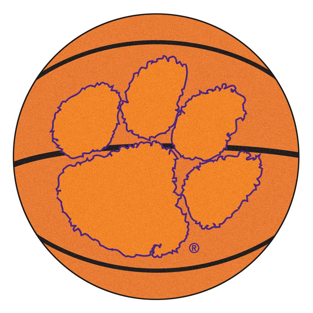 Clemson Tigers NCAA Basketball Round Floor Mat (29)