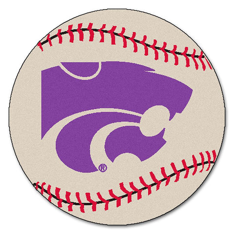 Kansas State Wildcats NCAA Baseball Round Floor Mat (29)