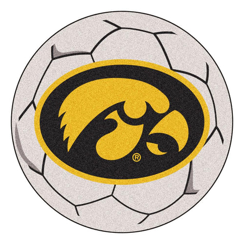 Iowa Hawkeyes NCAA Soccer Ball Round Floor Mat (29)