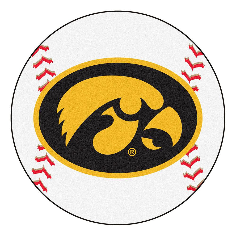 Iowa Hawkeyes NCAA Baseball Round Floor Mat (29)