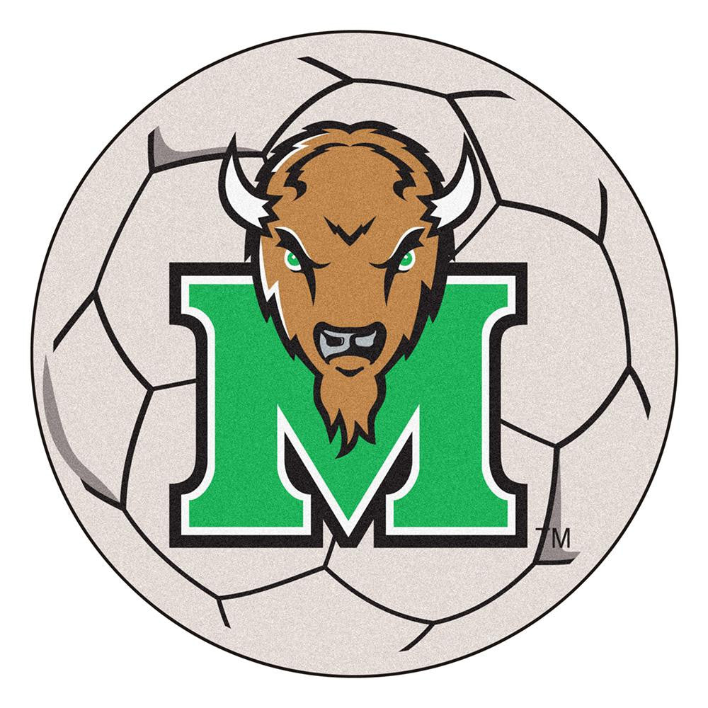 Marshall Thundering Herd NCAA Soccer Ball Round Floor Mat (29)