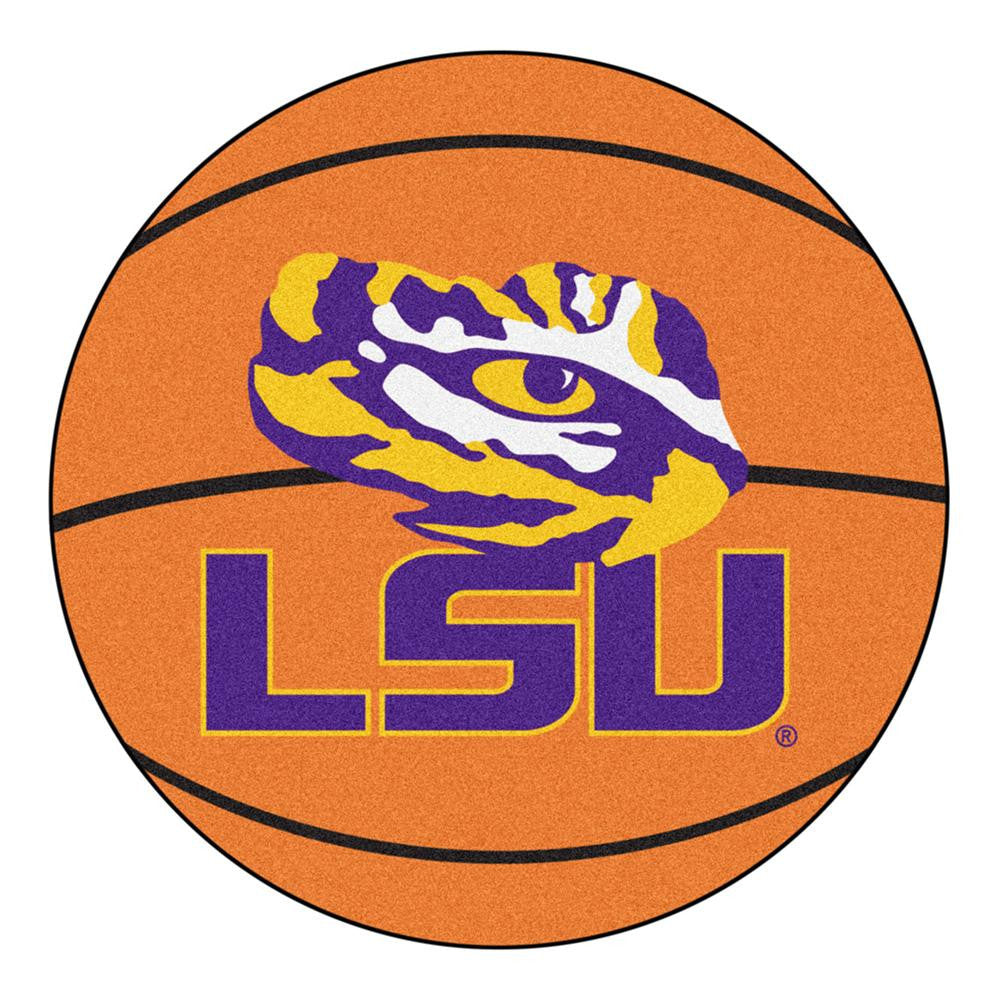 Louisiana State Fightin Tigers NCAA Basketball Round Floor Mat (29) LSU Logo