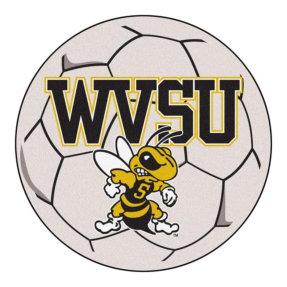 West Virginia State Yellow Jackets NCAA Soccer Ball Round Floor Mat (29)