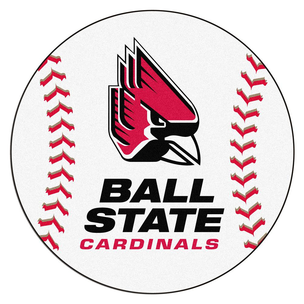 Ball State Cardinals NCAA Baseball Round Floor Mat (29)
