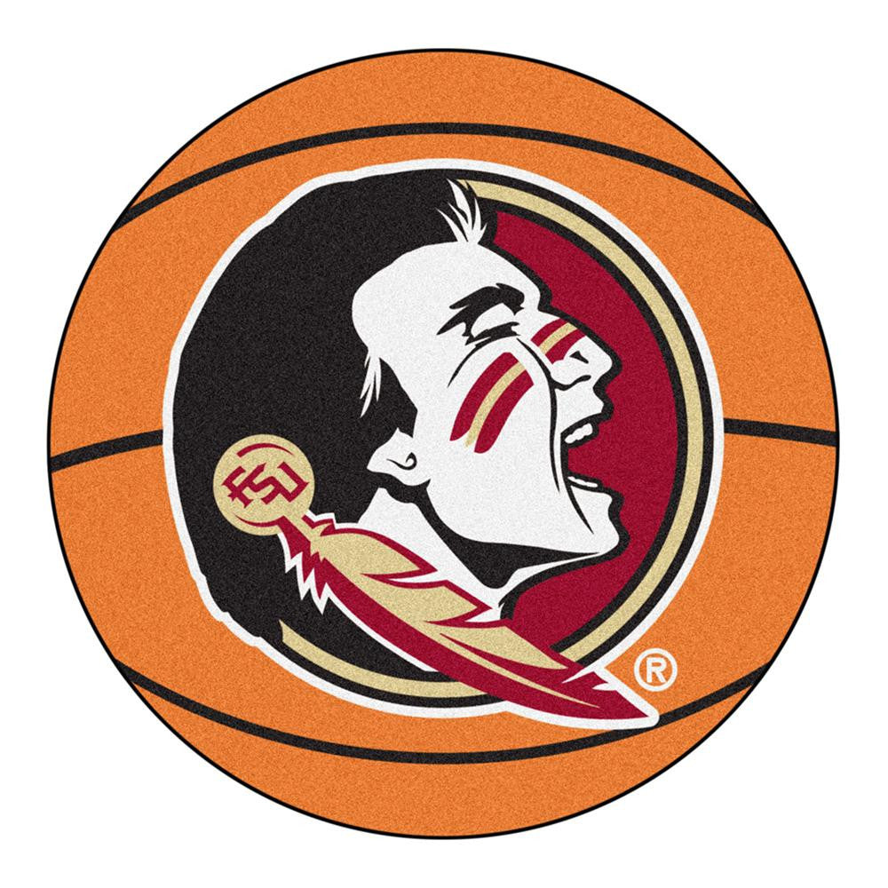 Florida State Seminoles NCAA Basketball Round Floor Mat (29) Seminole Logo
