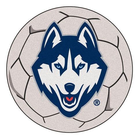 Connecticut Huskies NCAA Soccer Ball Round Floor Mat (29)