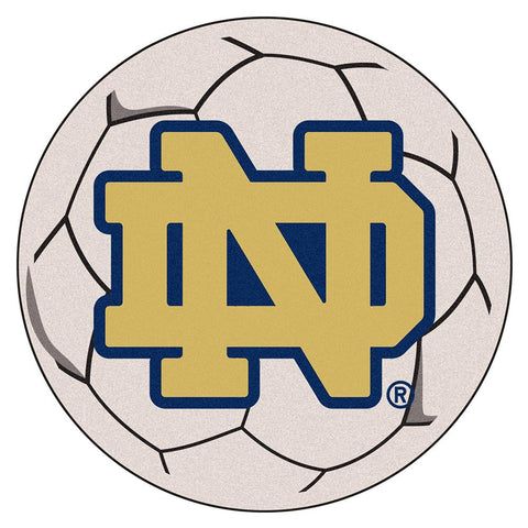 Notre Dame Fighting Irish NCAA Soccer Ball Round Floor Mat (29) ND Logo
